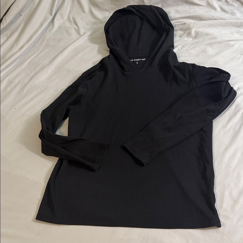 Men's Classic Black ultra soft Hoodie co thirty six